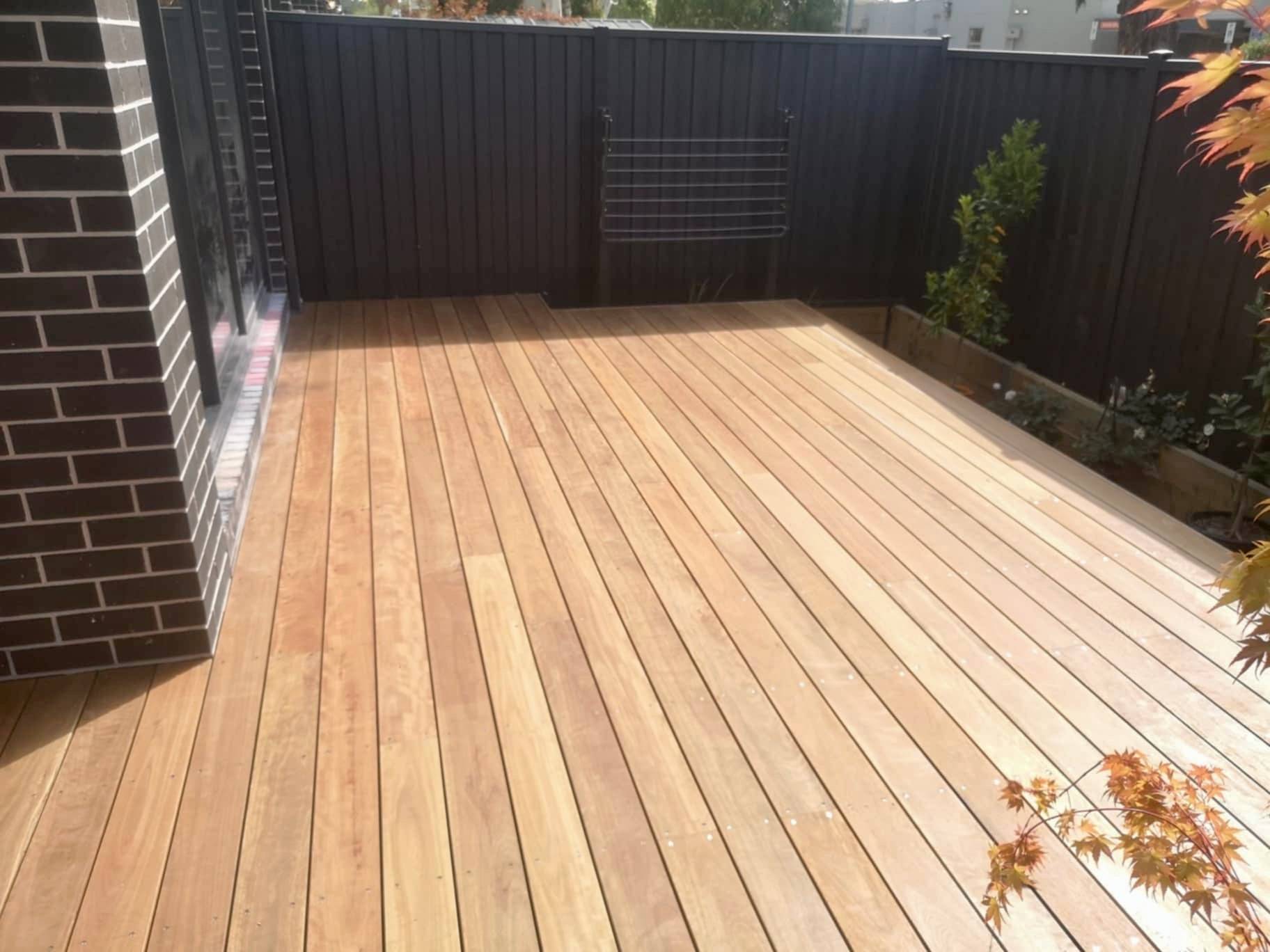 completed deck build by mike nelson